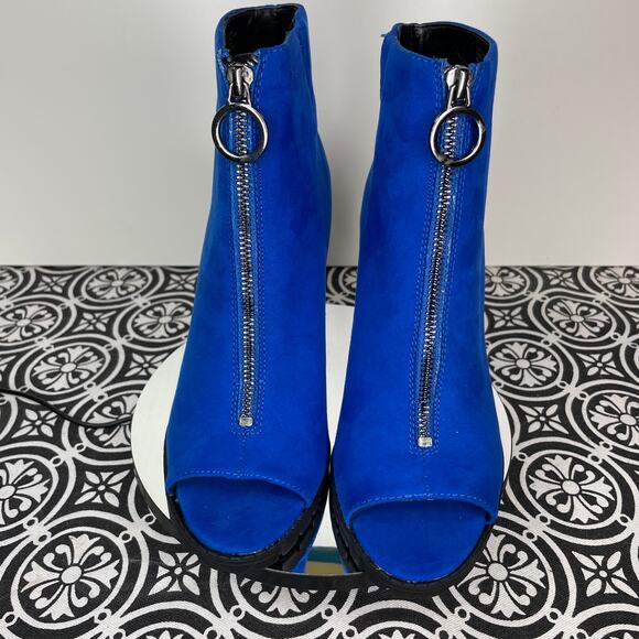 Bar III Dillian Front Zip Shooties, Cobalt Micro, 7M - Picture 2 of 10